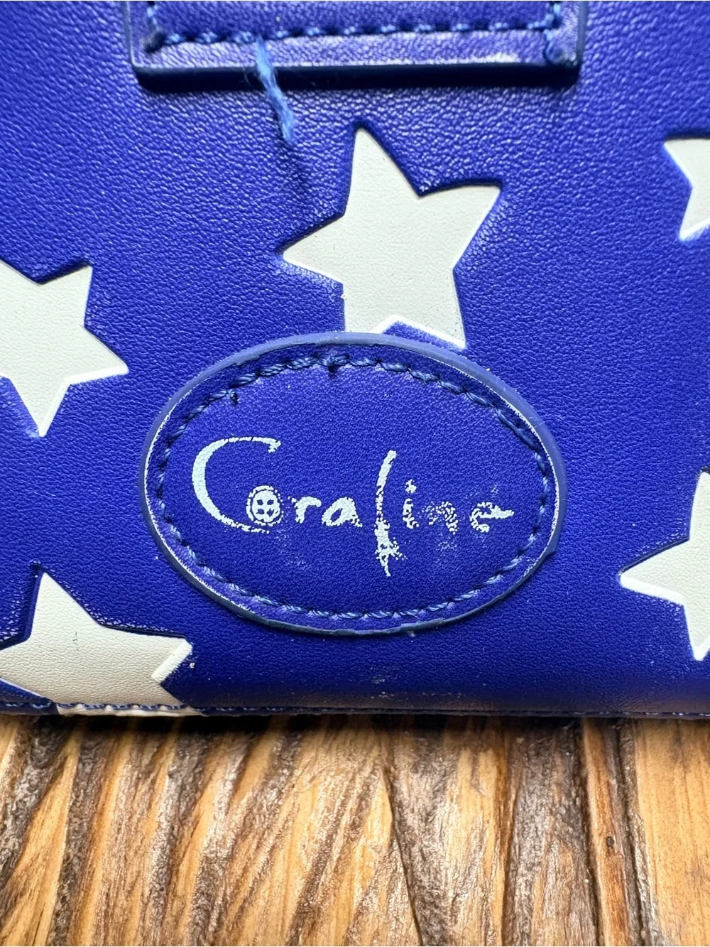 Caroline Doll StarsCartoon Character Zip Trifold Wallet Yellow Accent 4.5”X3.25”